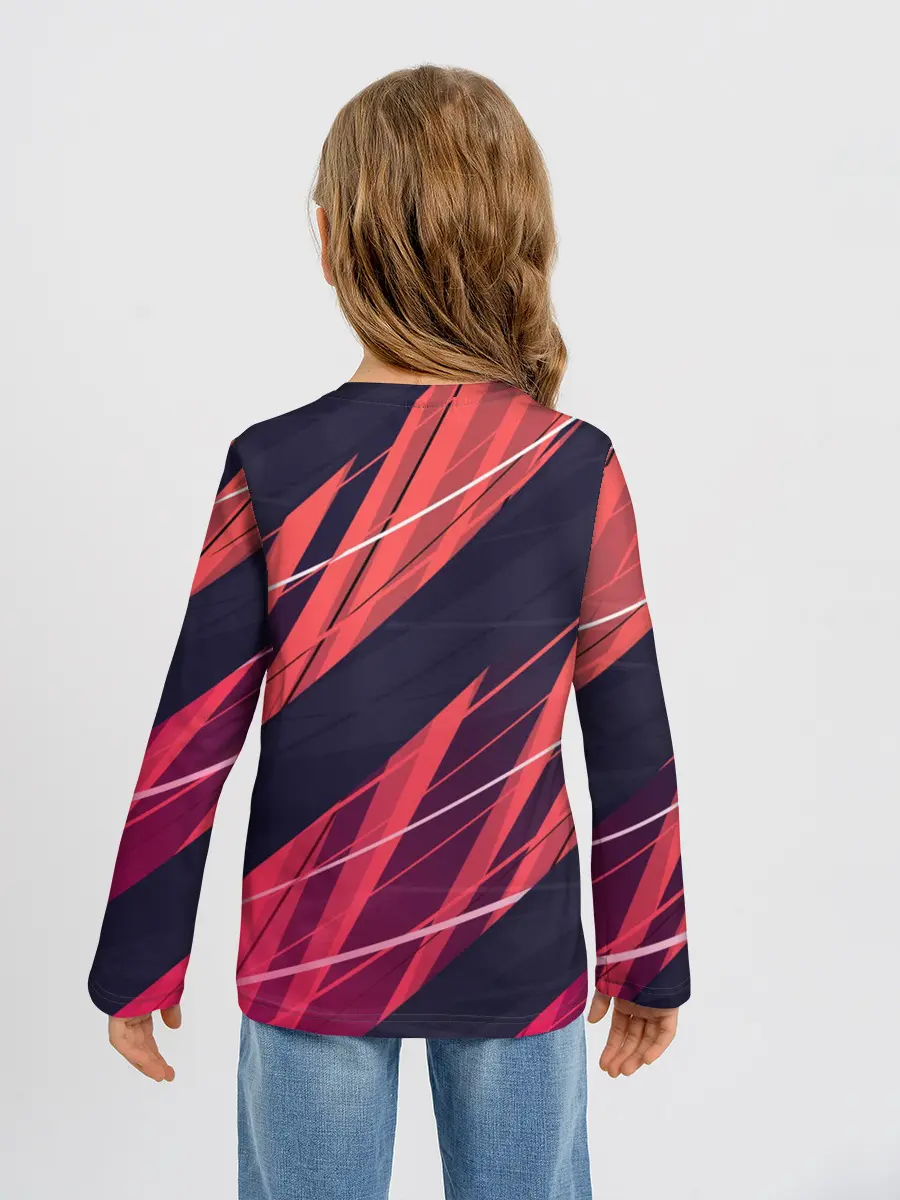 Детский лонгслив / Абстракция ,,Холодный Огонь