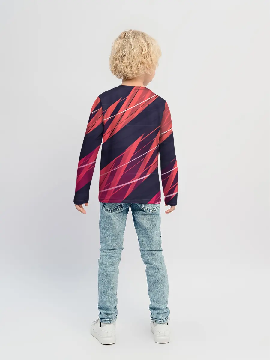 Детский лонгслив / Абстракция ,,Холодный Огонь