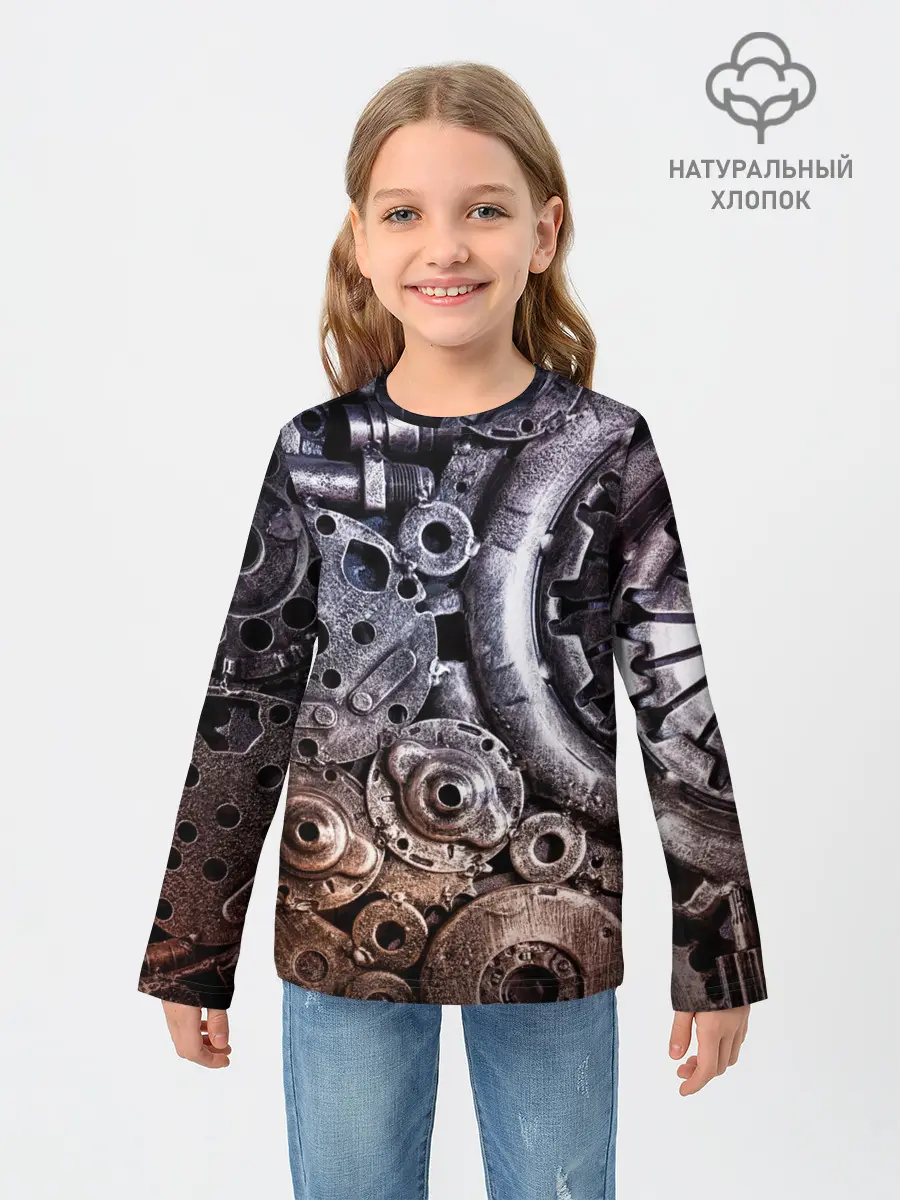Детский лонгслив / СТИМПАНК | МЕТАЛ