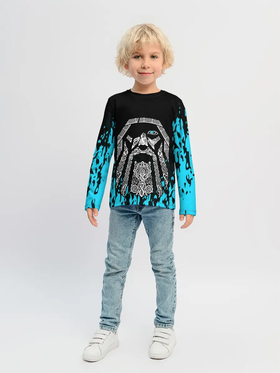 Детский лонгслив / БОГ ОДИН | Узорное лицо