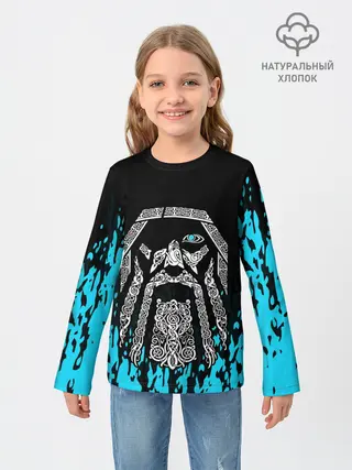 Детский лонгслив / БОГ ОДИН | Узорное лицо