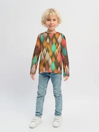 Детский лонгслив / Острые пики