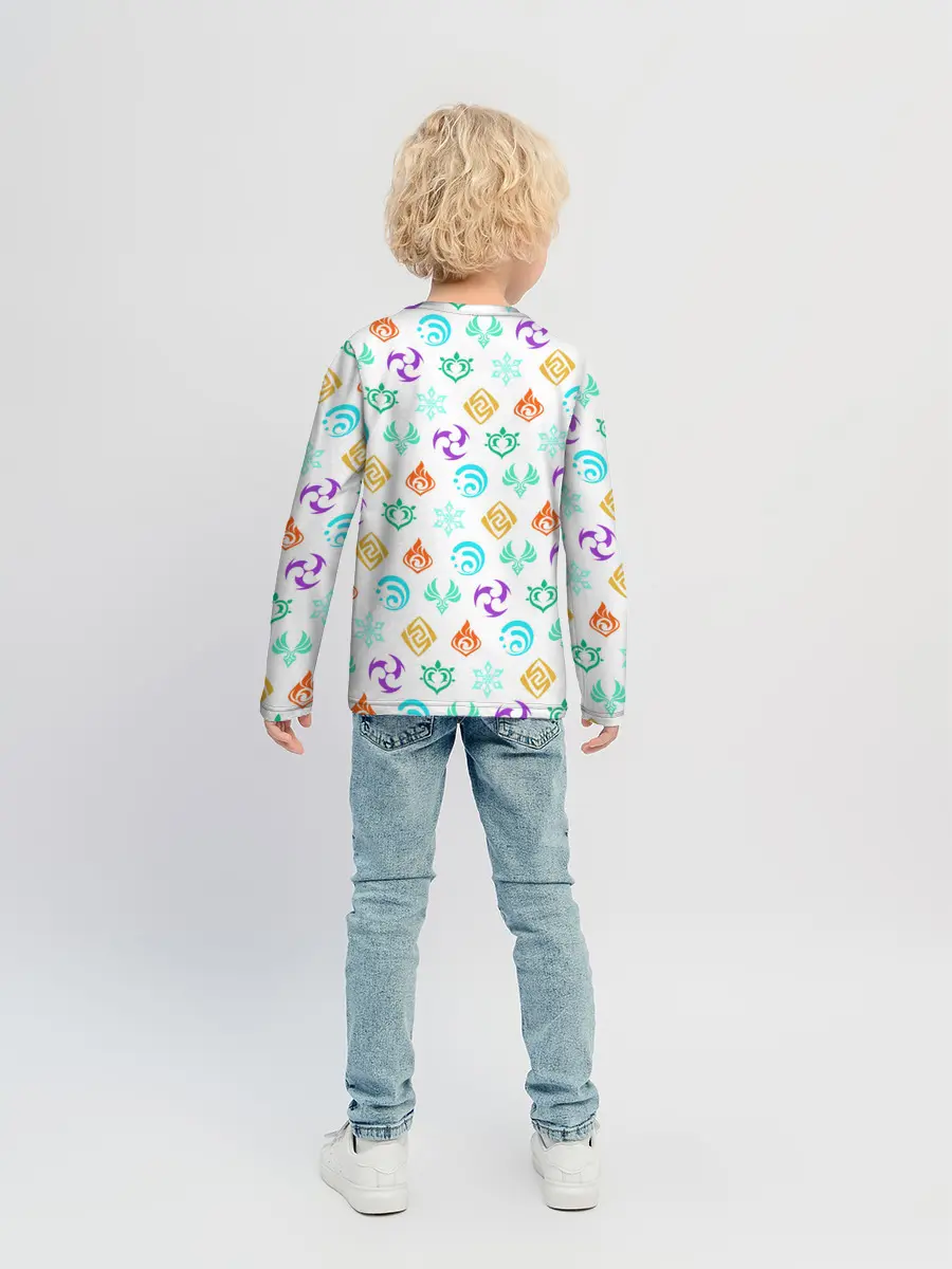 Детский лонгслив / GENSHIN IMPACT ЭМБЛЕМЫ