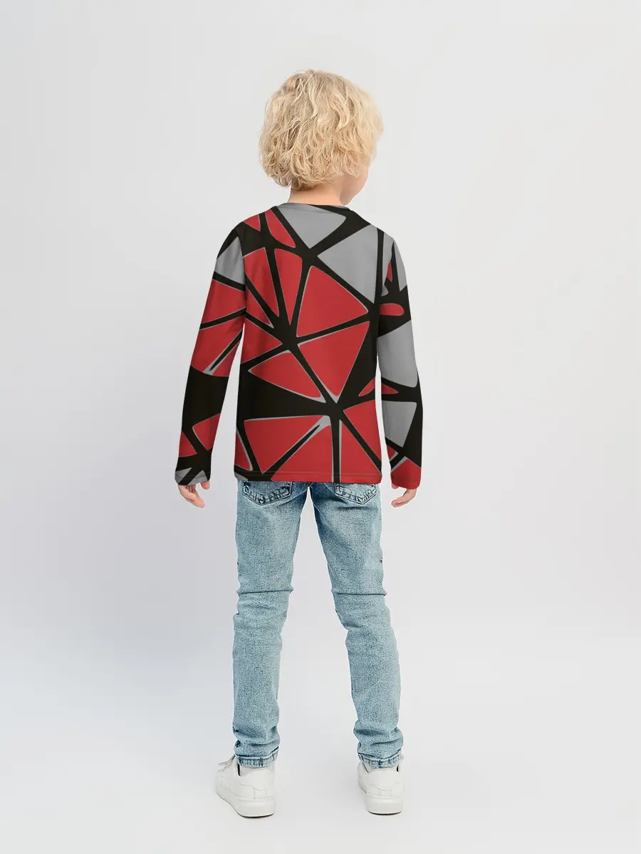 Детский лонгслив / Треугольники