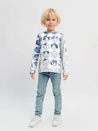 Детский лонгслив / Геометрические фигуры