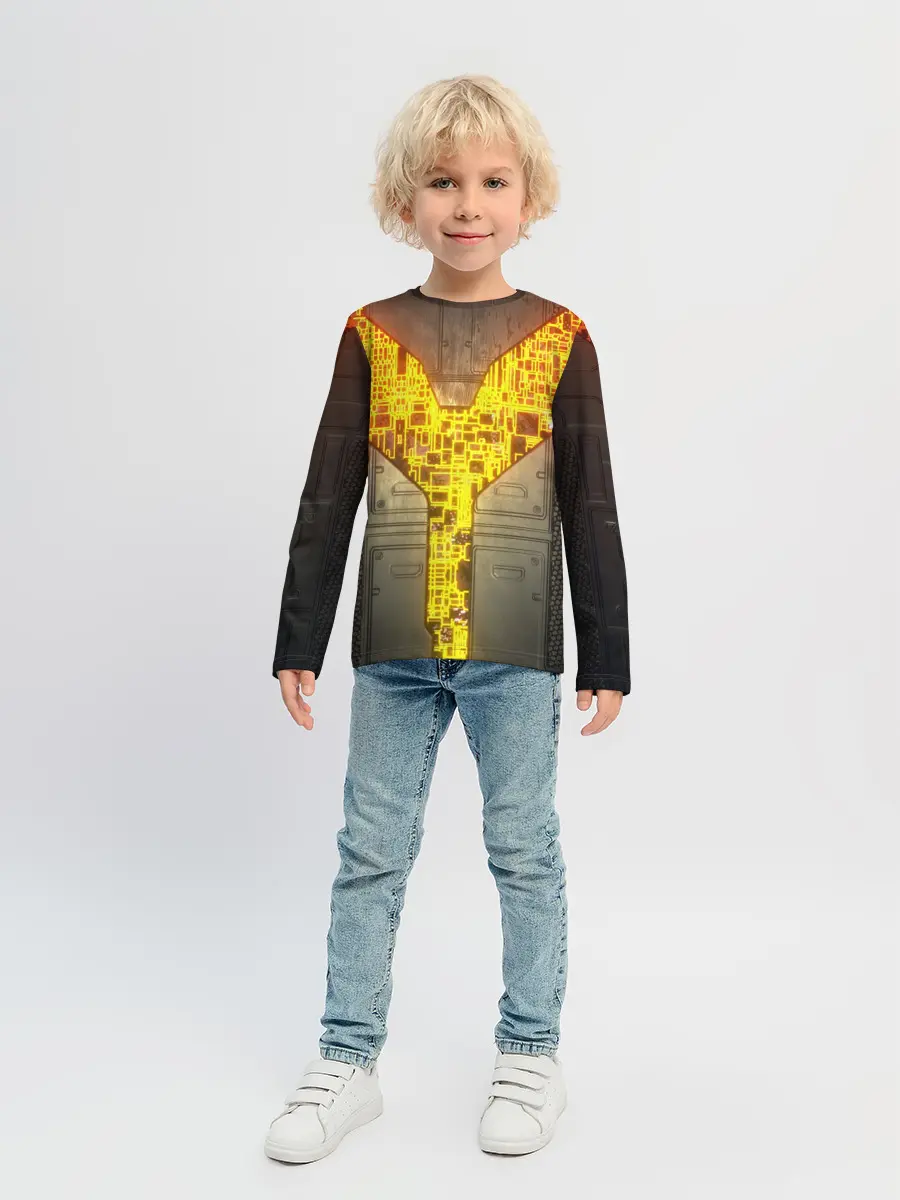 Детский лонгслив / Неоновая внутренность 3D