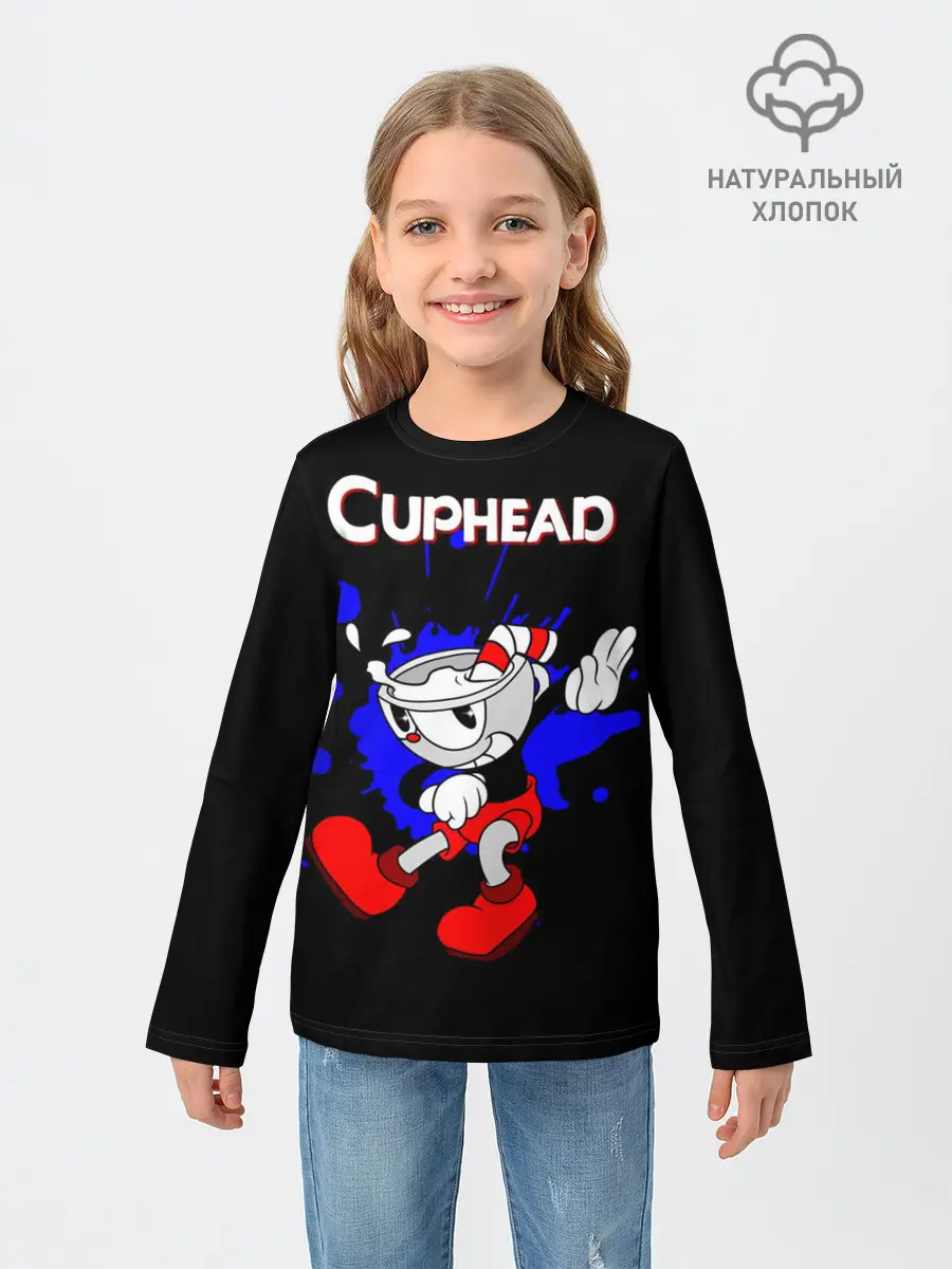 Детский лонгслив / Cuphead