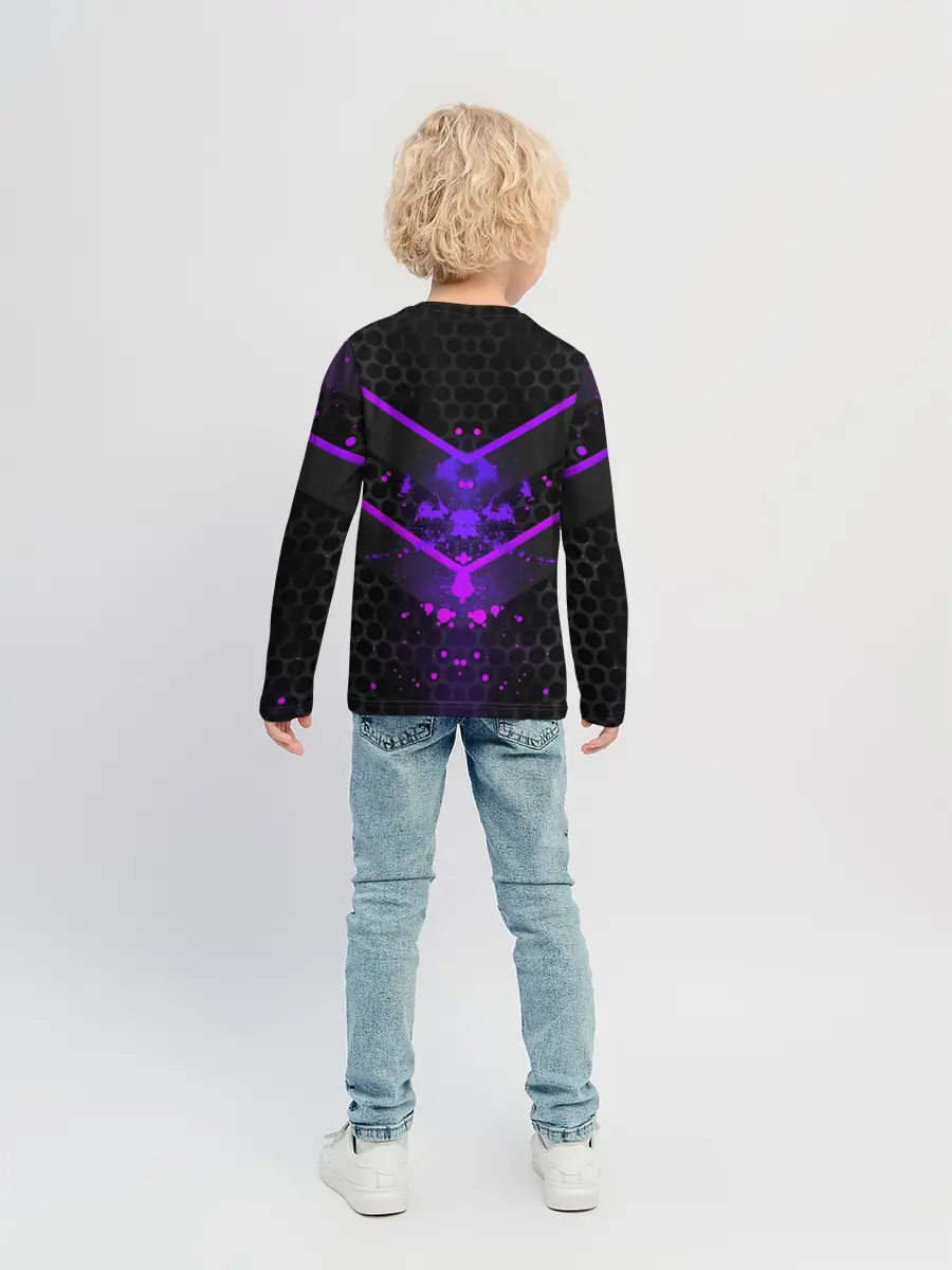 Детский лонгслив / Ултрофиолеовый угол 3D