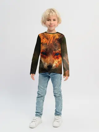 Детский лонгслив / Огненная лиса