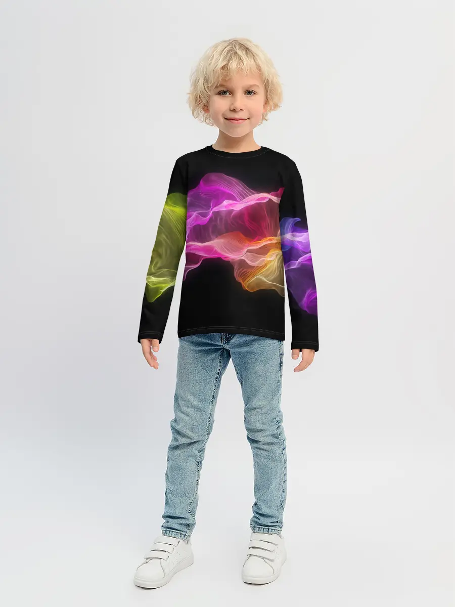 Детский лонгслив / Волны