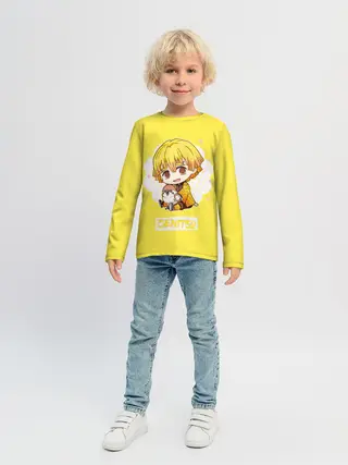 Детский лонгслив / Zenitsu Agatsuma Kimetsu no Yaiba