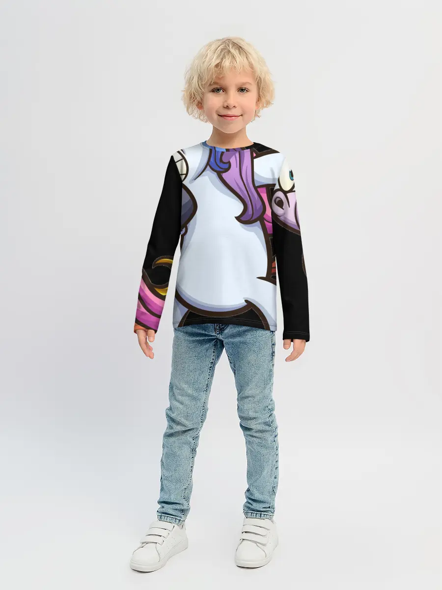 Детский лонгслив / Единорог - танцор ДАБ