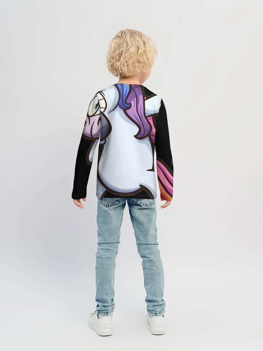 Детский лонгслив / Единорог - танцор ДАБ