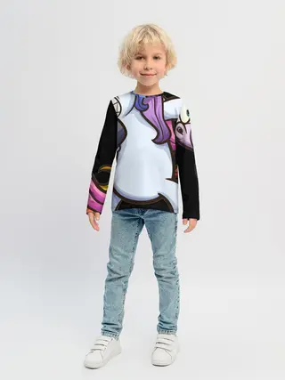 Детский лонгслив / Единорог - танцор ДАБ