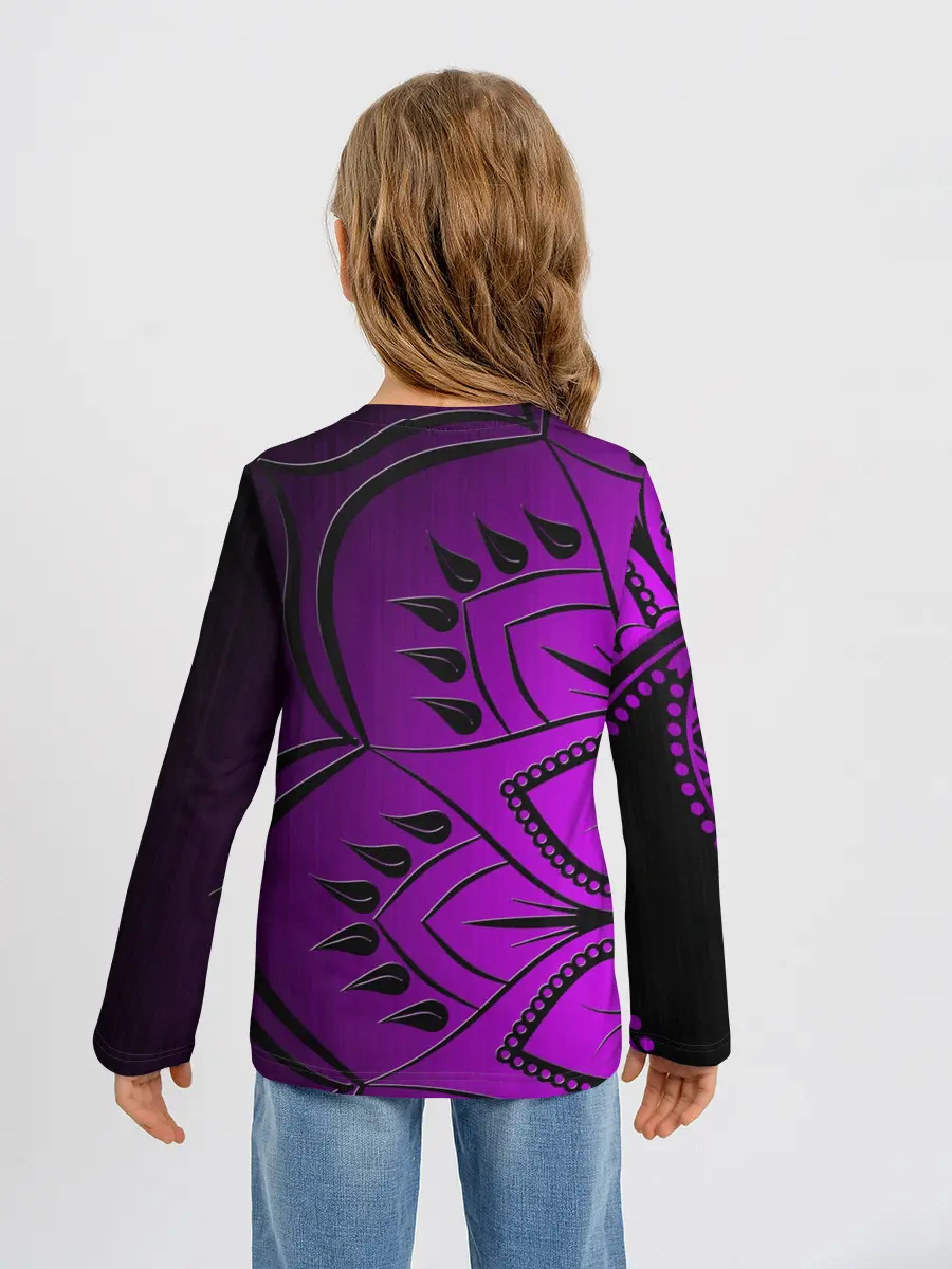 Детский лонгслив / Сирень 3D