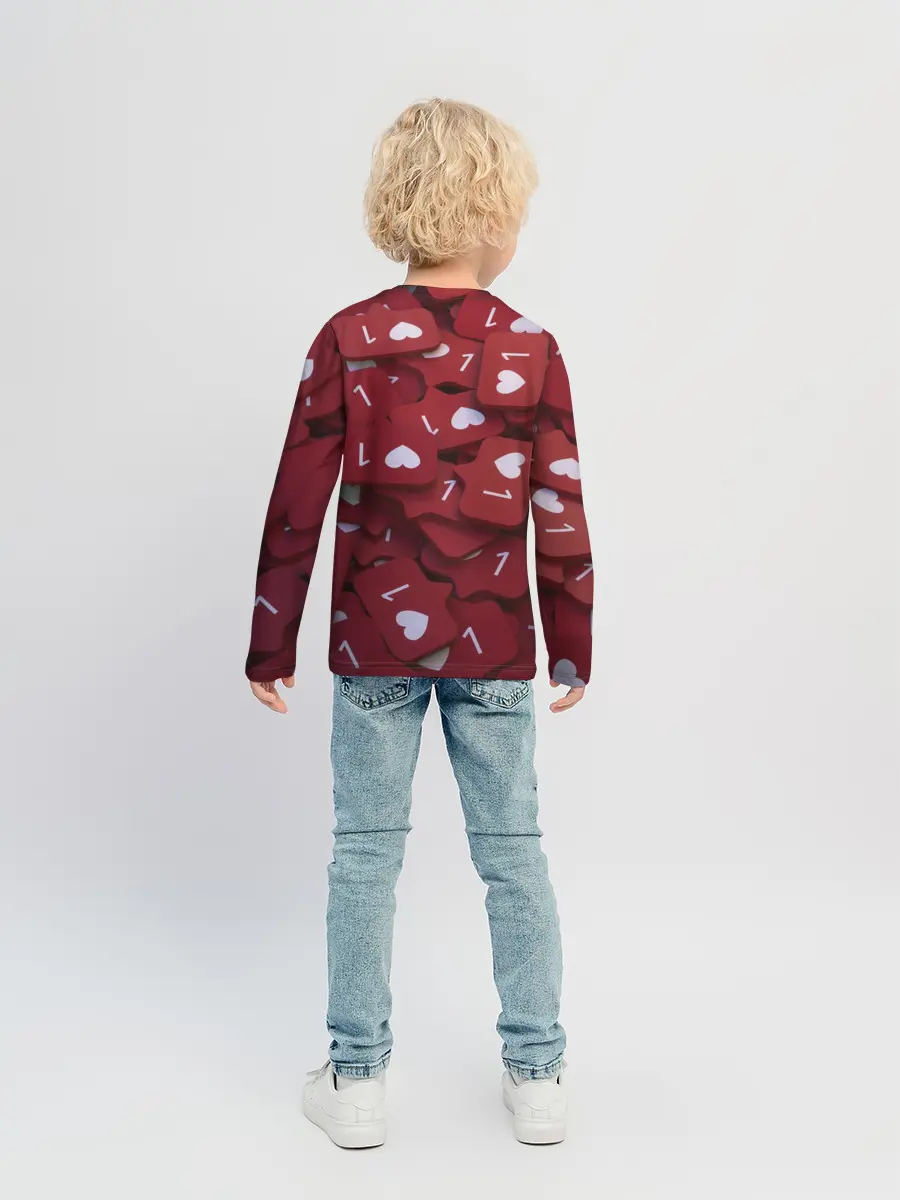 Детский лонгслив / Like 3D/Лайк