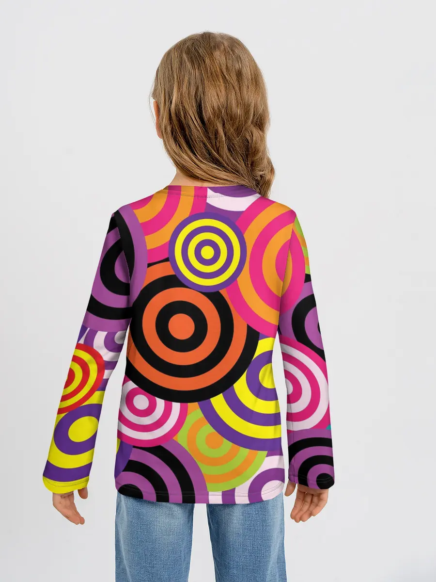 Детский лонгслив / Аннотация разноцветных кругов