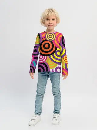 Детский лонгслив / Аннотация разноцветных кругов