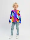 Детский лонгслив / Пиксельная радуга
