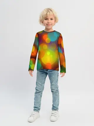 Детский лонгслив / Цветные блики