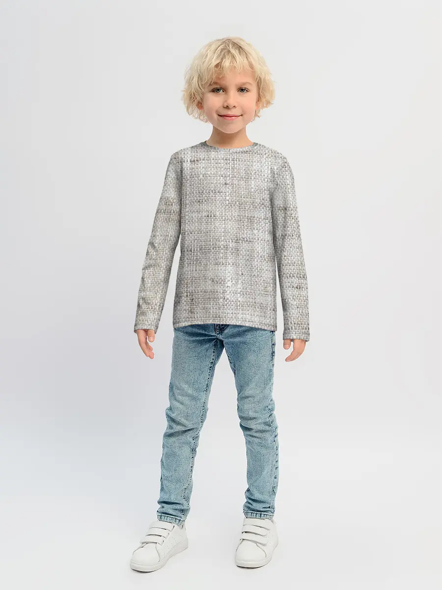 Детский лонгслив / Серая Мешковина