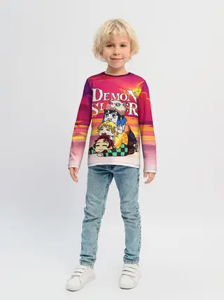 Детский лонгслив / КЛИНОК, РАССЕКАЮЩИЙ ДЕМОНОВ
