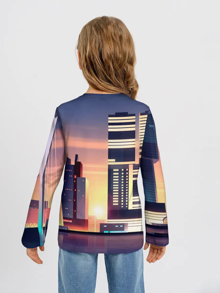 Детский лонгслив / Ночной Город