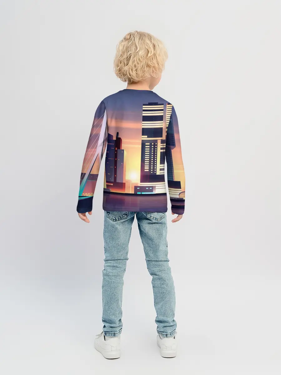 Детский лонгслив / Ночной Город