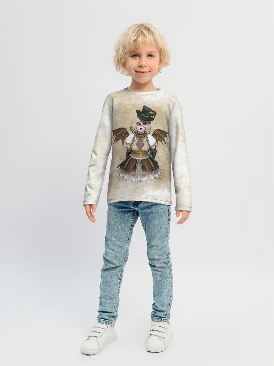 Детский лонгслив / Стимпанк Девушка