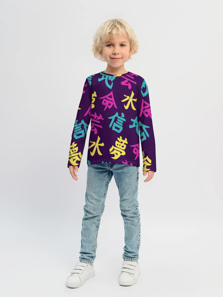 Детский лонгслив / Japanese pattern