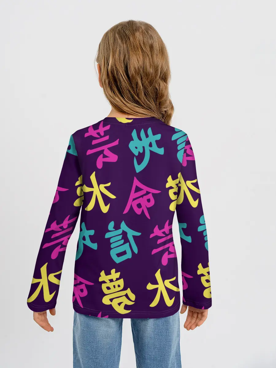 Детский лонгслив / Japanese pattern