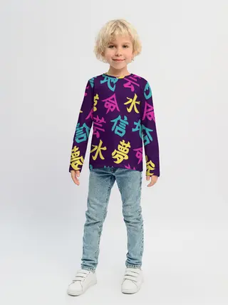 Детский лонгслив / Japanese pattern