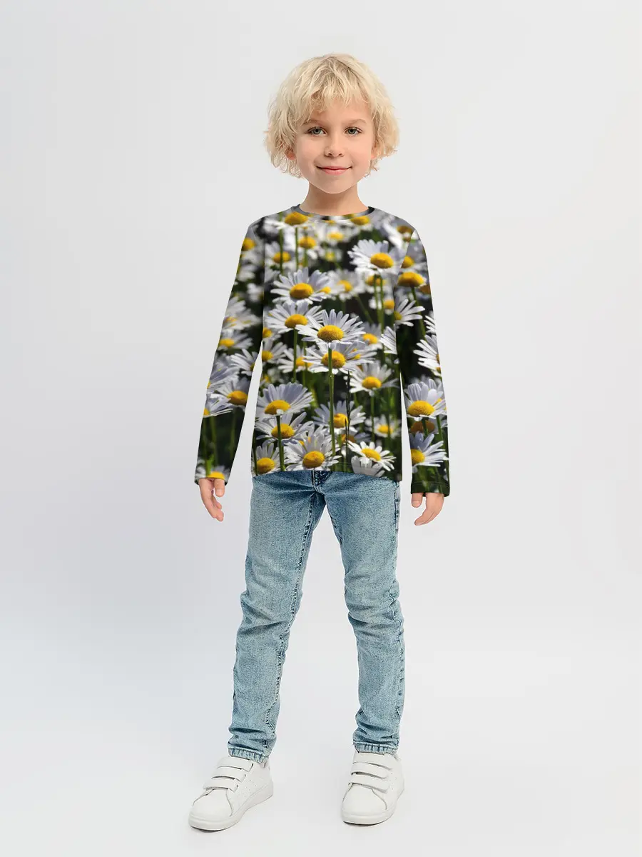 Детский лонгслив / Ромашки