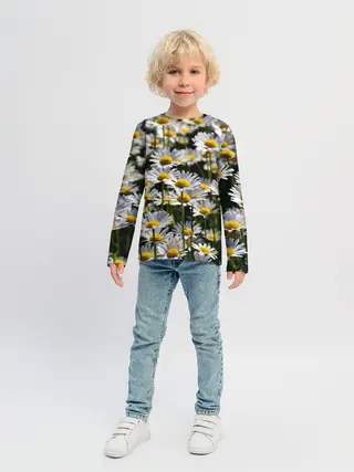 Детский лонгслив / Ромашки