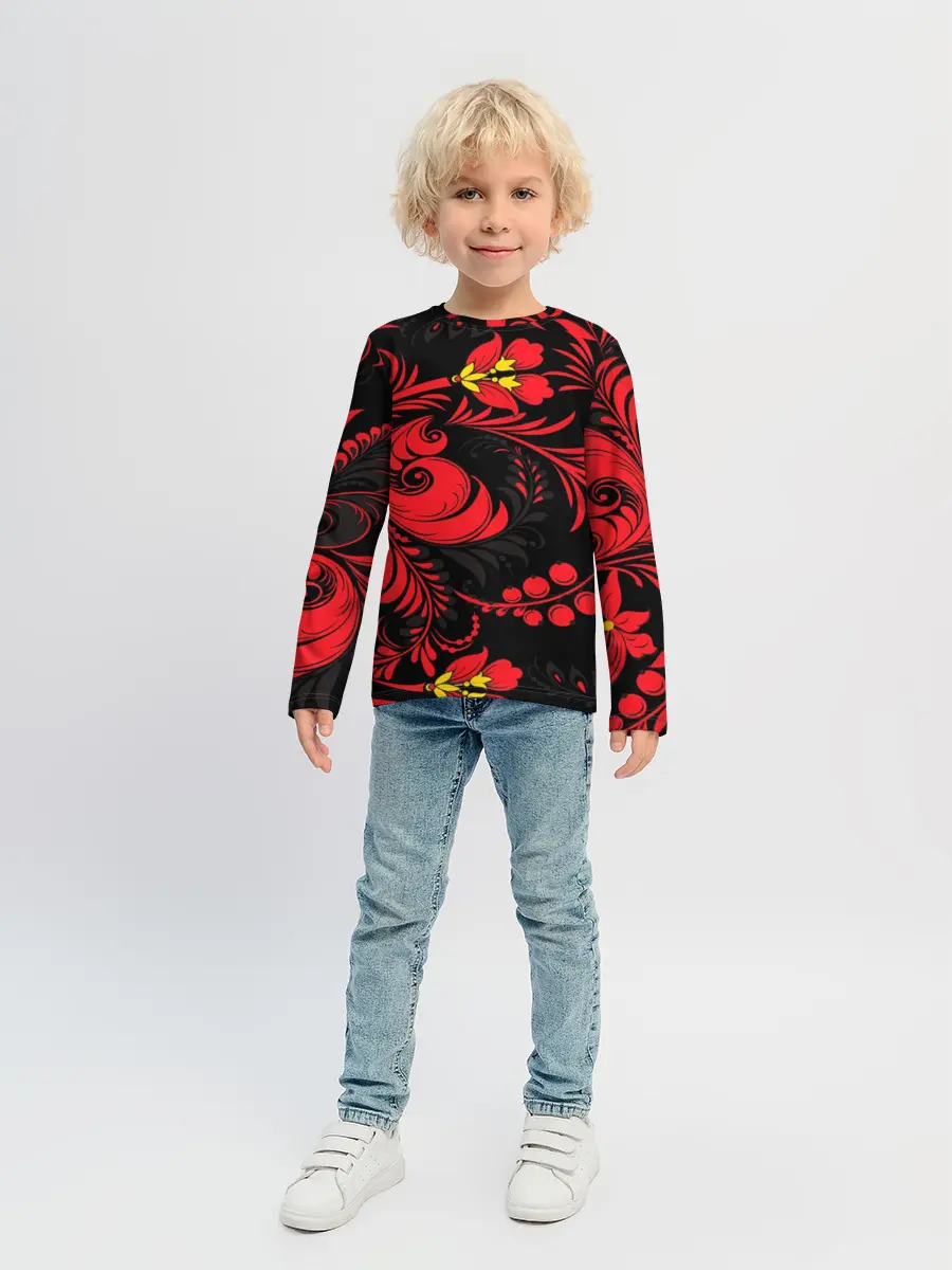 Детский лонгслив / Хохлома