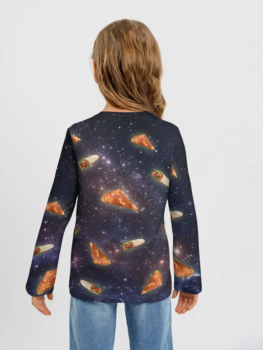 Детский лонгслив / Динозавр в космосе