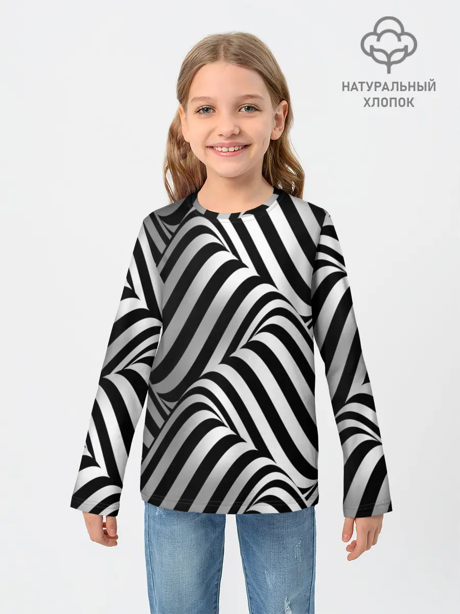 Детский лонгслив / 3D Иллюзия