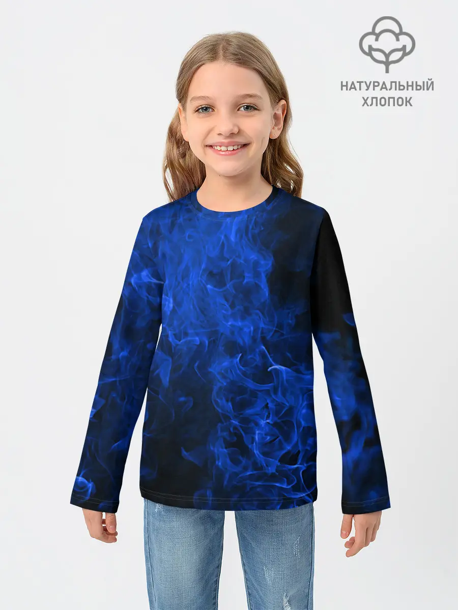Детский лонгслив / Blue Fire