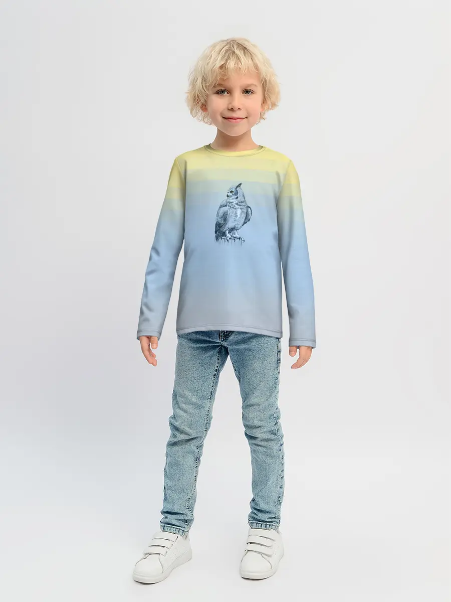 Детский лонгслив / филин