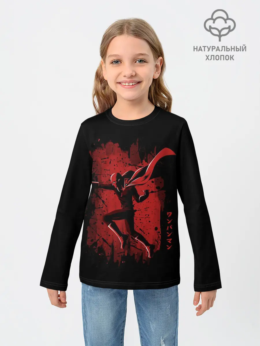 Детский лонгслив / One-Punch Man