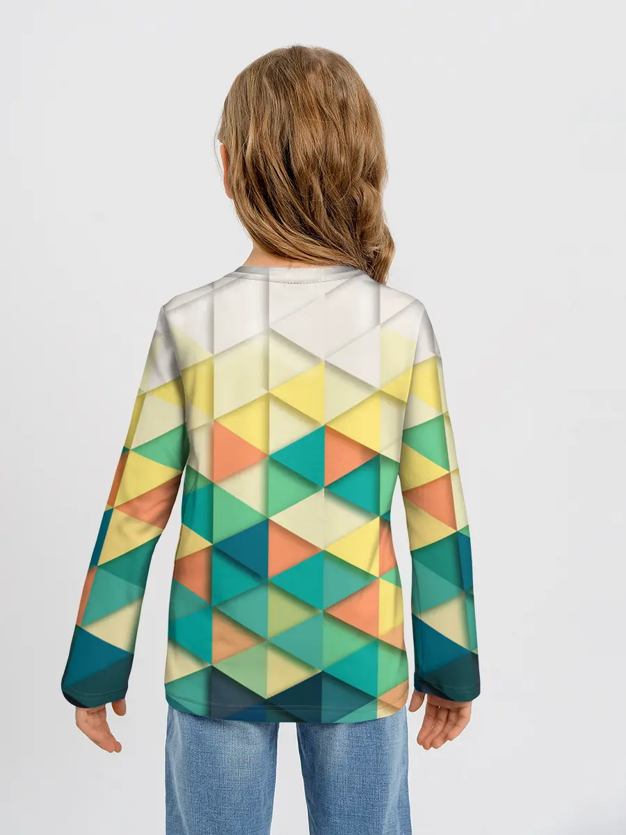 Детский лонгслив / Ромбики