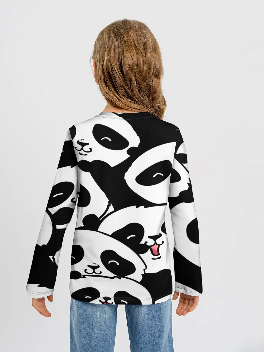 Детский лонгслив / панды