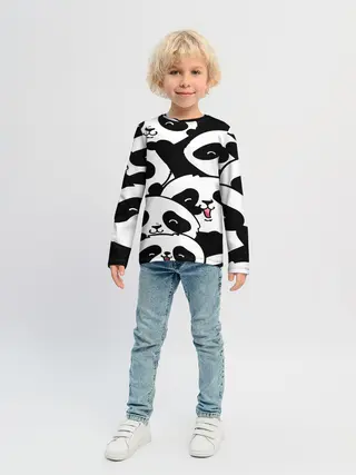 Детский лонгслив / панды