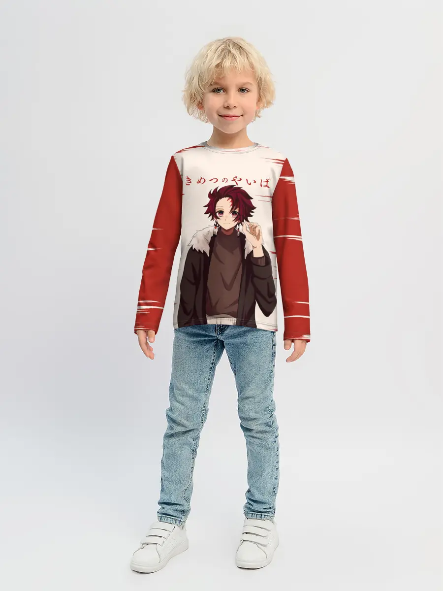 Детский лонгслив / Танджиро Камадо Kimetsu no Yaiba