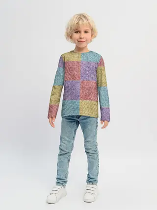 Детский лонгслив / Patchwork