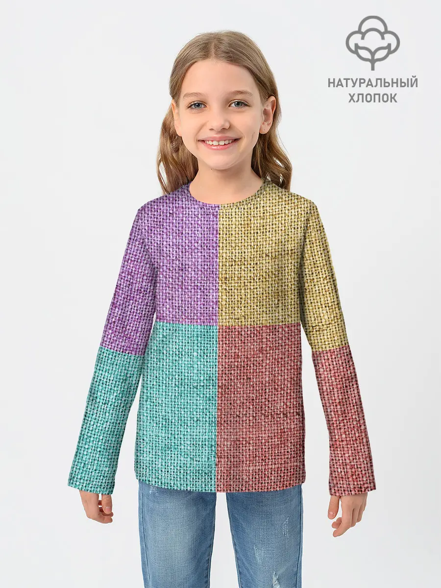 Детский лонгслив / Burlap Patchwork