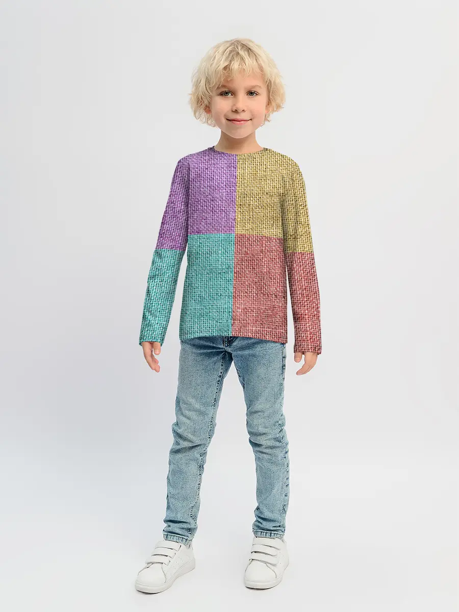 Детский лонгслив / Burlap Patchwork