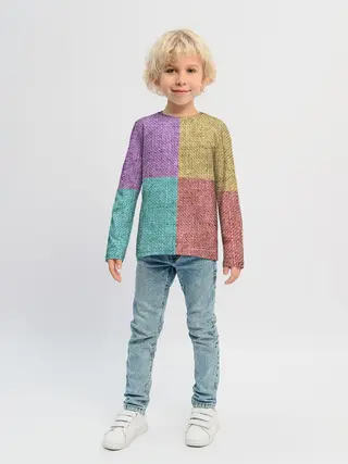 Детский лонгслив / Burlap Patchwork