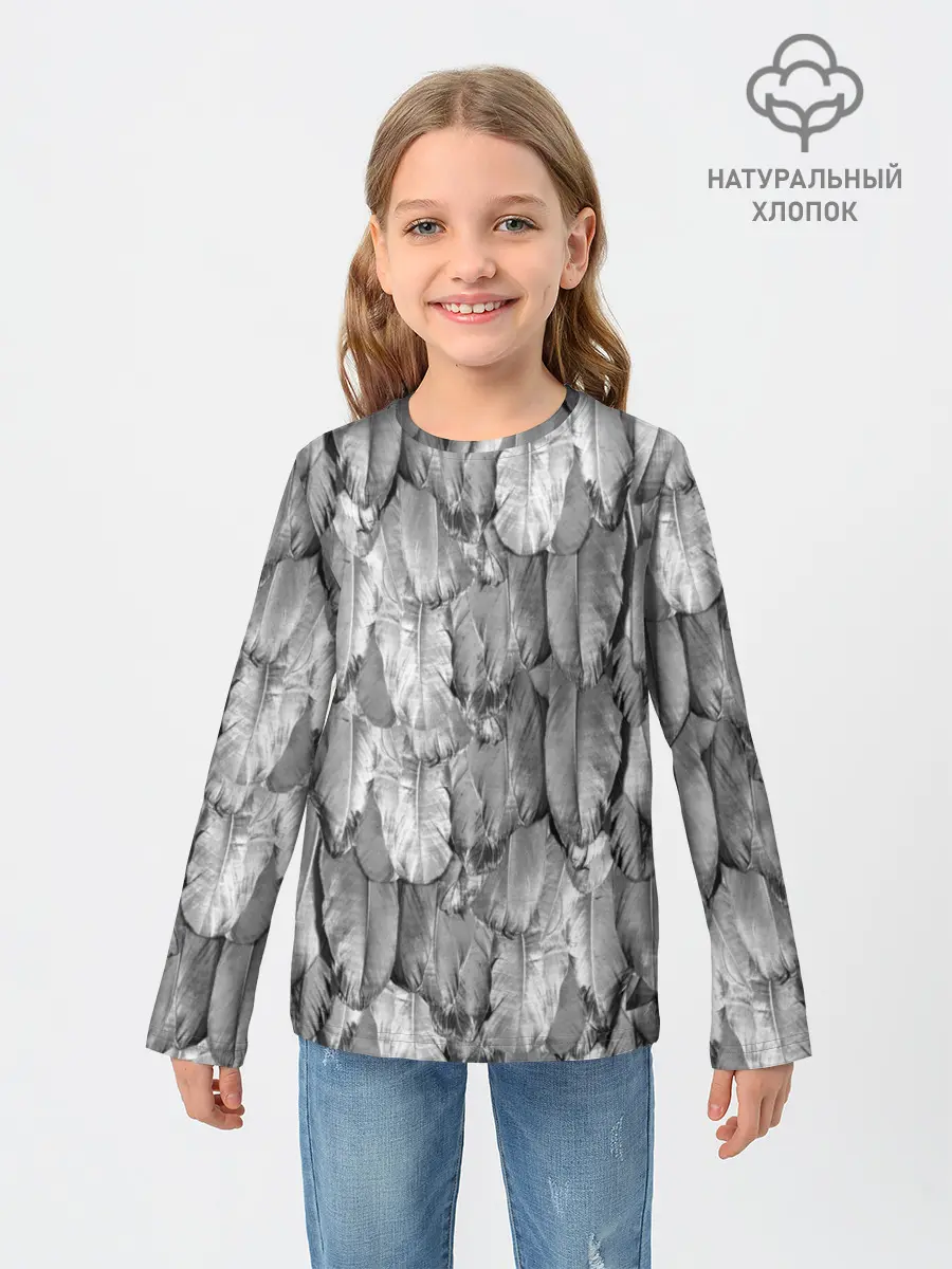 Детский лонгслив / White Raven