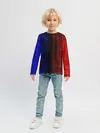Детский лонгслив / Сине-Красная Текстура